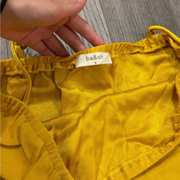 Ba&sh Bash Heline Midi Dress Yellow Curry Pullover Sundress Women’s Size S/1 - Picture 6 of 13